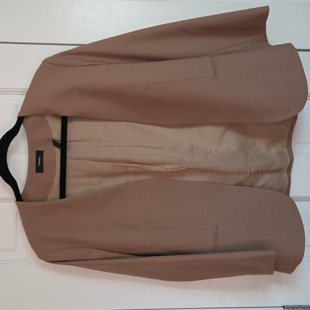 Theory Women's Camel Open-Front Blazer